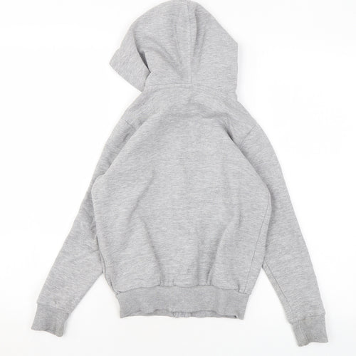 Umbro Boys Grey Cotton Full Zip Hoodie Size 7-8 Years Zip