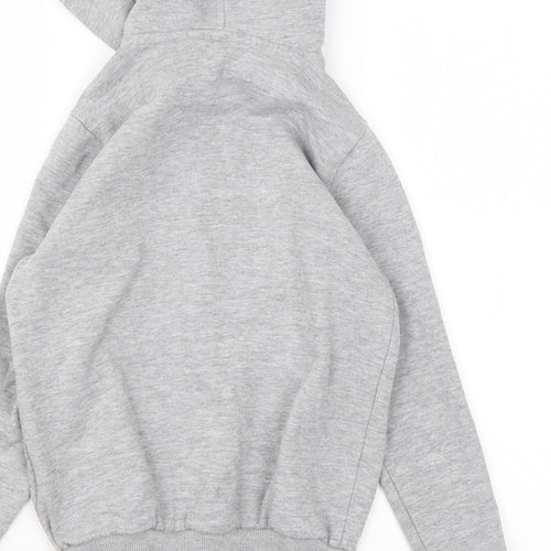 Umbro Boys Grey Cotton Full Zip Hoodie Size 7-8 Years Zip