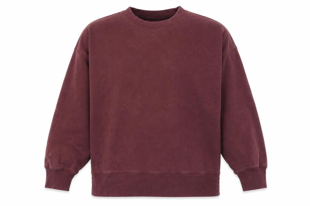Front view of Aerie men’s purple polyester pullover sweatshirt, size XS