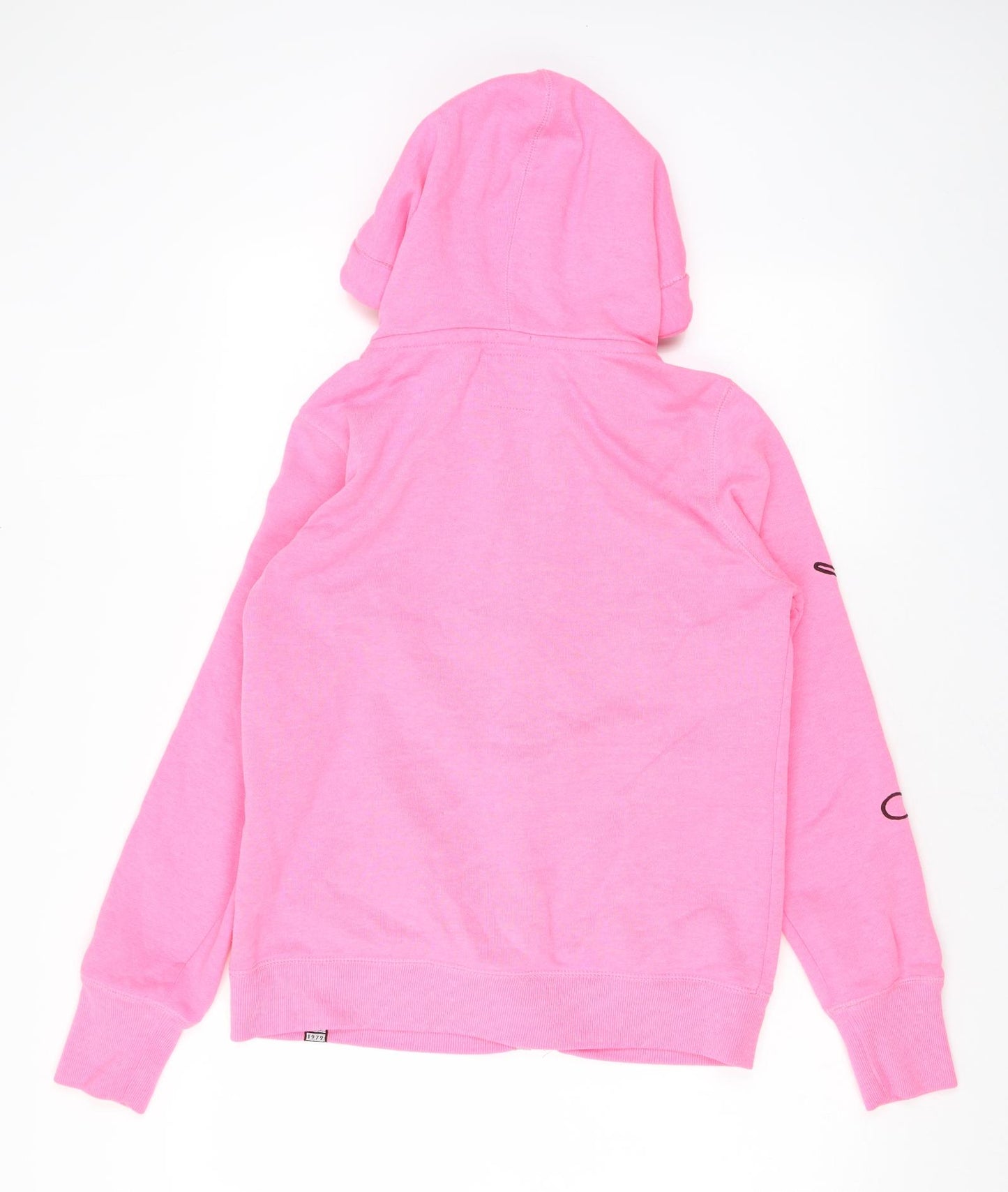 Superdry Womens Pink Polyester Full Zip Hoodie Size XL Zip