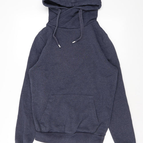 Divided by H&M Mens Blue Cotton Pullover Hoodie Size XS