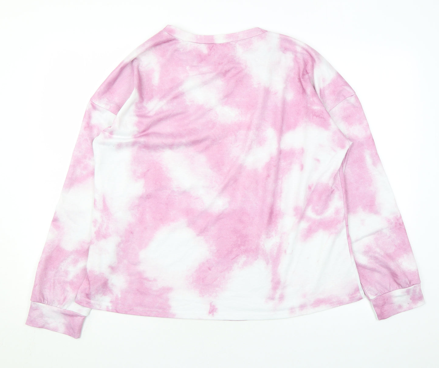 Patpat Womens Pink Polyester Pullover Sweatshirt Size XL Pullover - Tie Dye