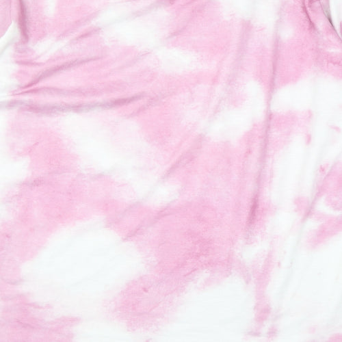 Patpat Womens Pink Polyester Pullover Sweatshirt Size XL Pullover - Tie Dye