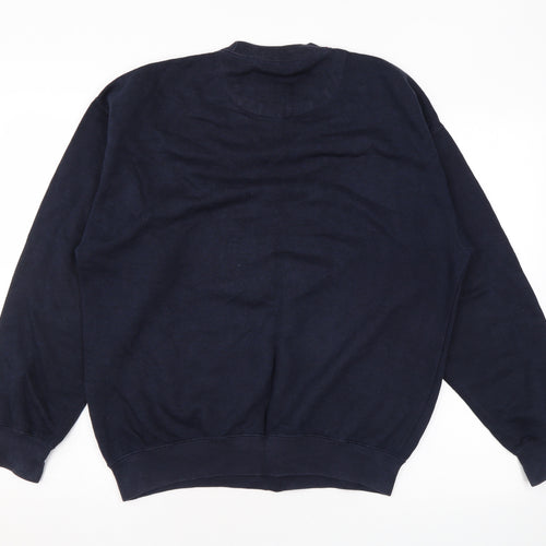 Chaps Ralph Lauren Mens Blue Cotton Pullover Sweatshirt Size M