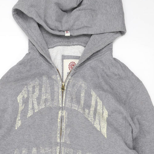 Franklin & Marshall Mens Grey Cotton Full Zip Hoodie Size 2XL