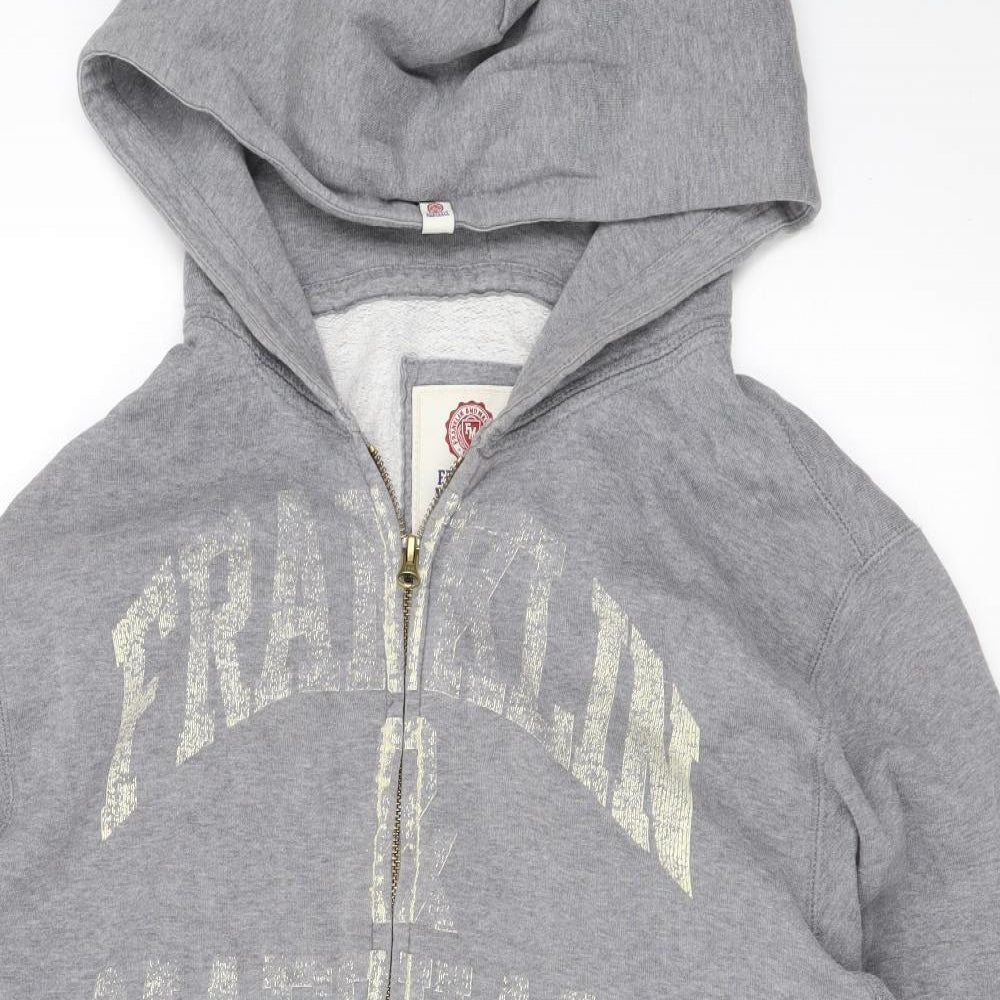 Franklin & Marshall Mens Grey Cotton Full Zip Hoodie Size 2XL