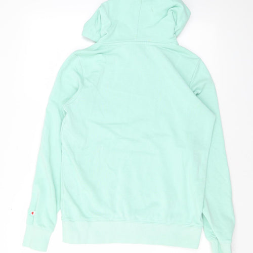 Champion Womens Green Cotton Pullover Hoodie Size S Pullover