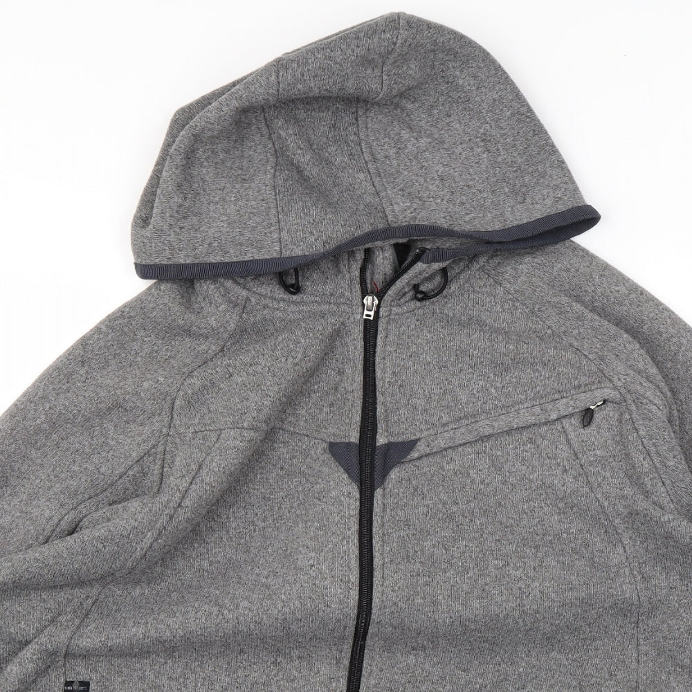 NEXT Mens Grey Polyester Full Zip Hoodie Size XL