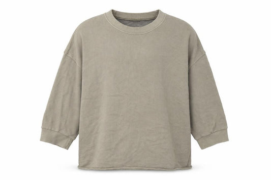 Front view of Zara men’s green cotton pullover sweatshirt, size S, - distressed