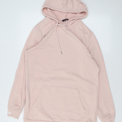 Marks and Spencer Womens Pink Cotton Pullover Hoodie Size 10 Pullover