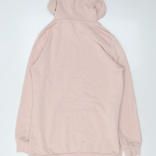 Marks and Spencer Womens Pink Cotton Pullover Hoodie Size 10 Pullover