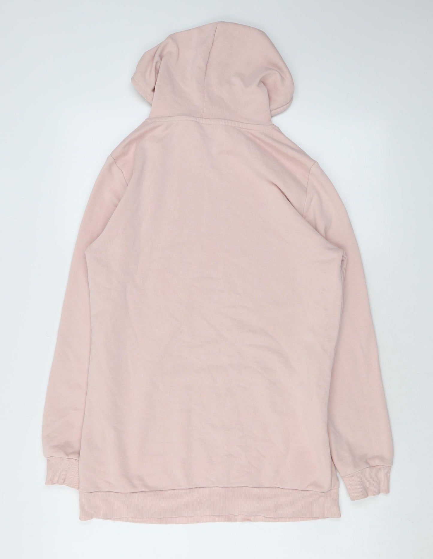 Marks and Spencer Womens Pink Cotton Pullover Hoodie Size 10 Pullover