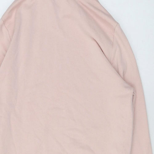 Marks and Spencer Womens Pink Cotton Pullover Hoodie Size 10 Pullover