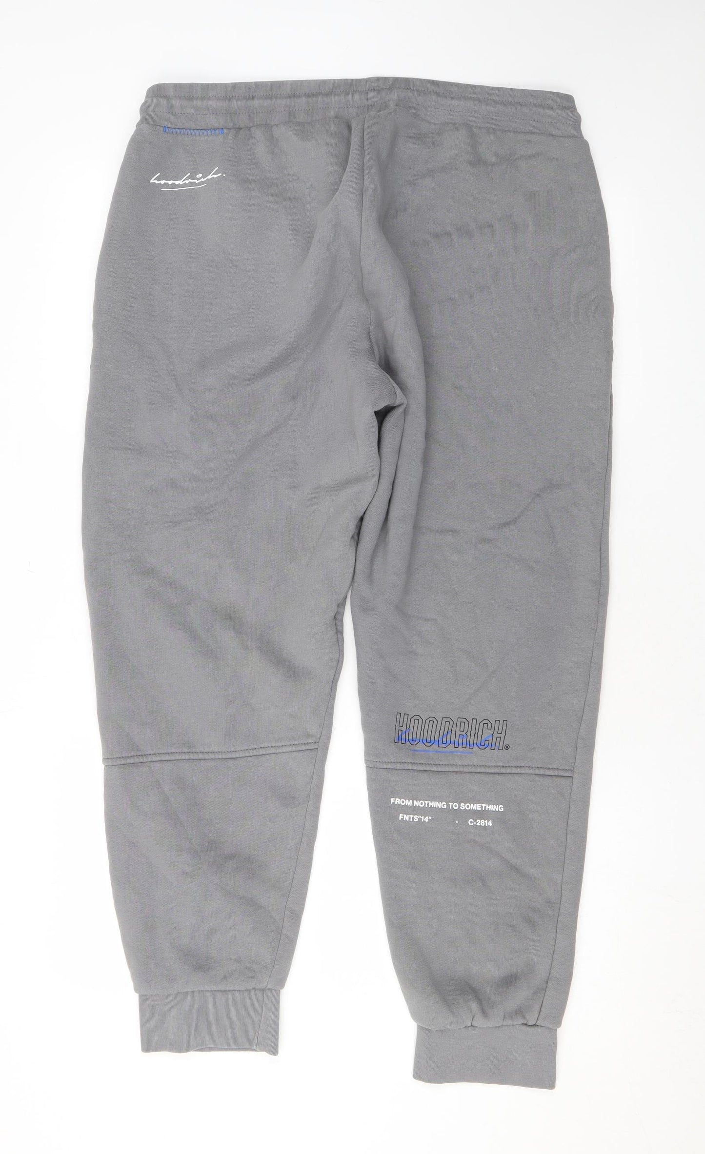 Hoodrich Mens Grey Cotton Jogger Trousers Size XL L26 in Regular Drawstring
