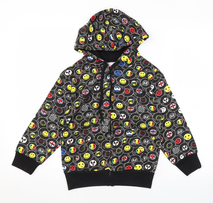 Bubble Boys Multicoloured Geometric Polyester Full Zip Hoodie Size 6 Years Zip