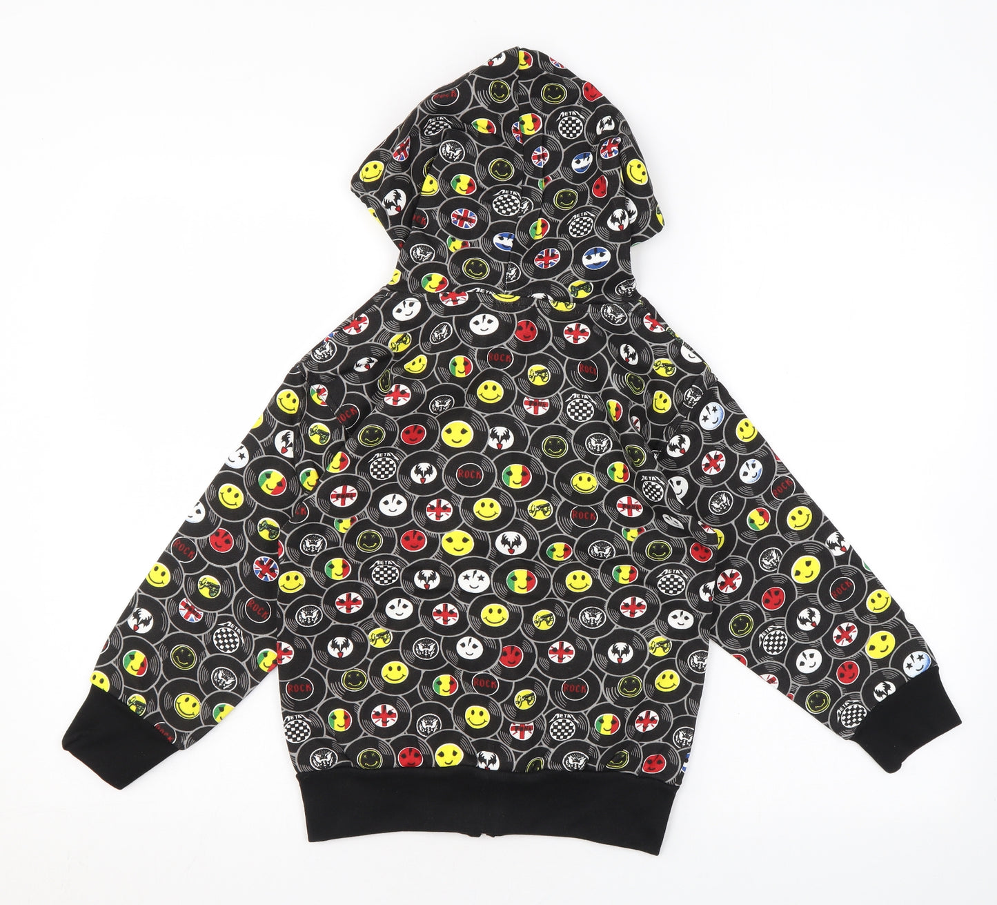 Bubble Boys Multicoloured Geometric Polyester Full Zip Hoodie Size 6 Years Zip
