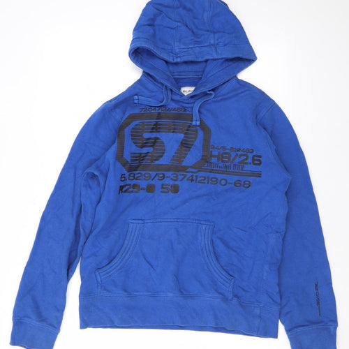 Burton Mens Blue Cotton Pullover Hoodie Size S
