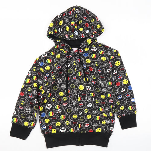 Bubble Boys Multicoloured Geometric Polyester Full Zip Hoodie Size 6 Years Zip