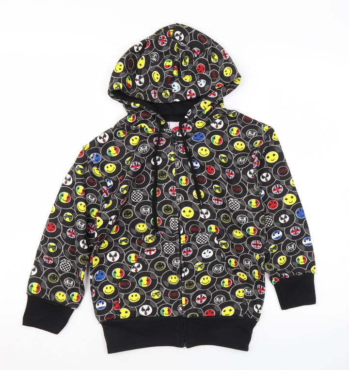 Bubble Boys Multicoloured Geometric Polyester Full Zip Hoodie Size 6 Years Zip