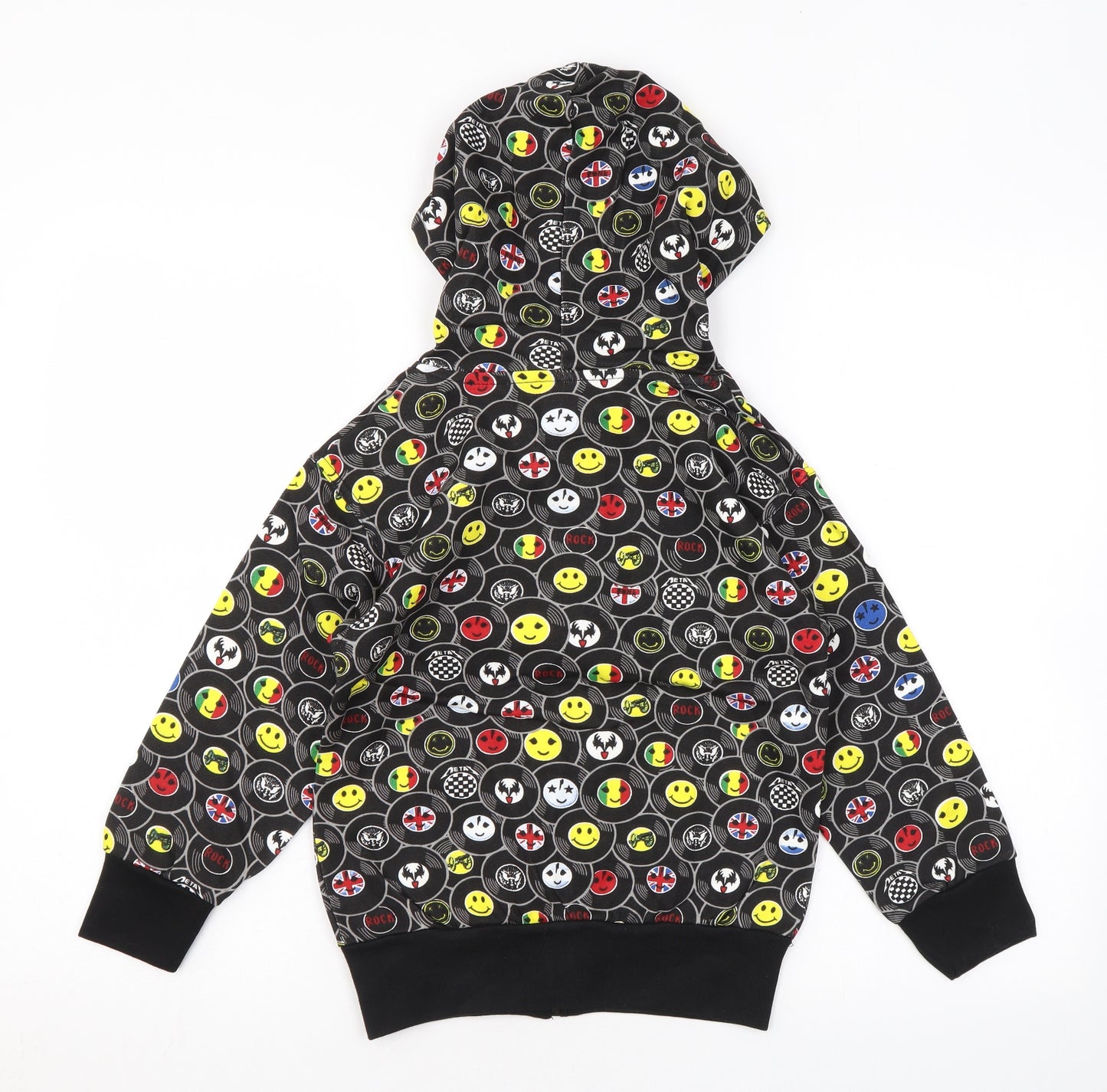 Bubble Boys Multicoloured Geometric Polyester Full Zip Hoodie Size 6 Years Zip
