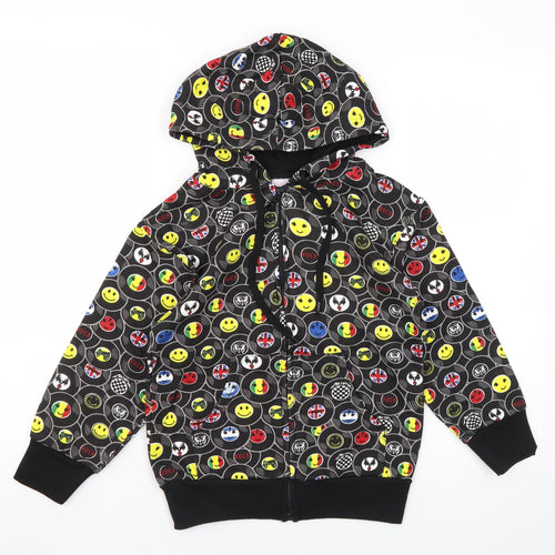 Bubble Boys Multicoloured Geometric Polyester Full Zip Hoodie Size 6 Years Zip