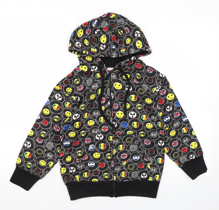 Bubble Boys Multicoloured Geometric Polyester Full Zip Hoodie Size 6 Years Zip