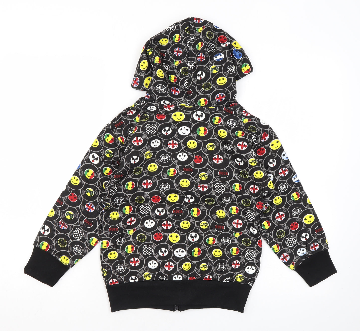 Bubble Boys Multicoloured Geometric Polyester Full Zip Hoodie Size 6 Years Zip