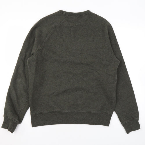 Marks and Spencer Mens Green Cotton Pullover Sweatshirt Size S