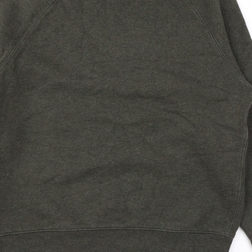 Marks and Spencer Mens Green Cotton Pullover Sweatshirt Size S
