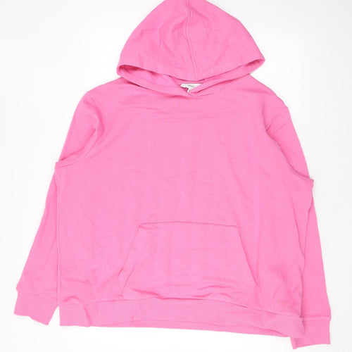 Marks and Spencer Womens Pink Cotton Pullover Hoodie Size XL Pullover