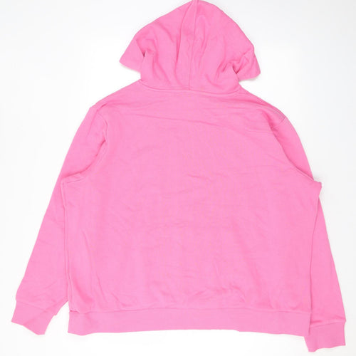 Marks and Spencer Womens Pink Cotton Pullover Hoodie Size XL Pullover