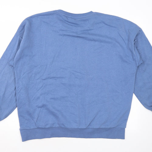 Bekkin Mens Blue Cotton Pullover Sweatshirt Size L