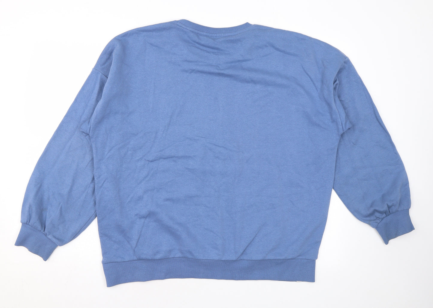 Bekkin Mens Blue Cotton Pullover Sweatshirt Size L