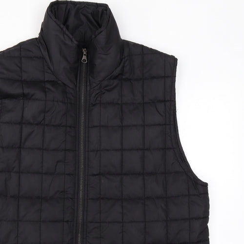 John Rocha Mens Black Gilet Coat Size L Zip