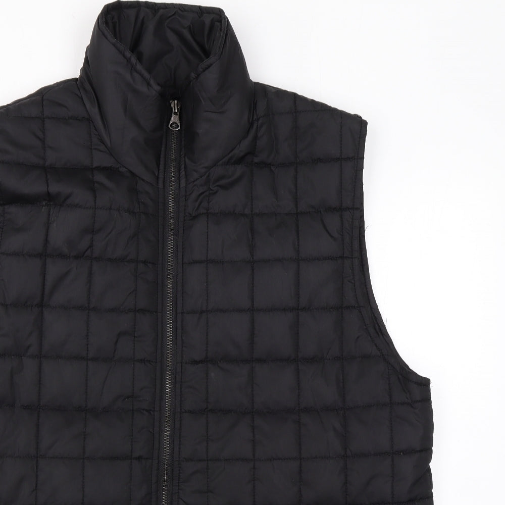 John Rocha Mens Black Gilet Coat Size L Zip