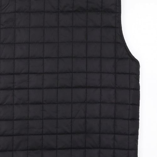 John Rocha Mens Black Gilet Coat Size L Zip
