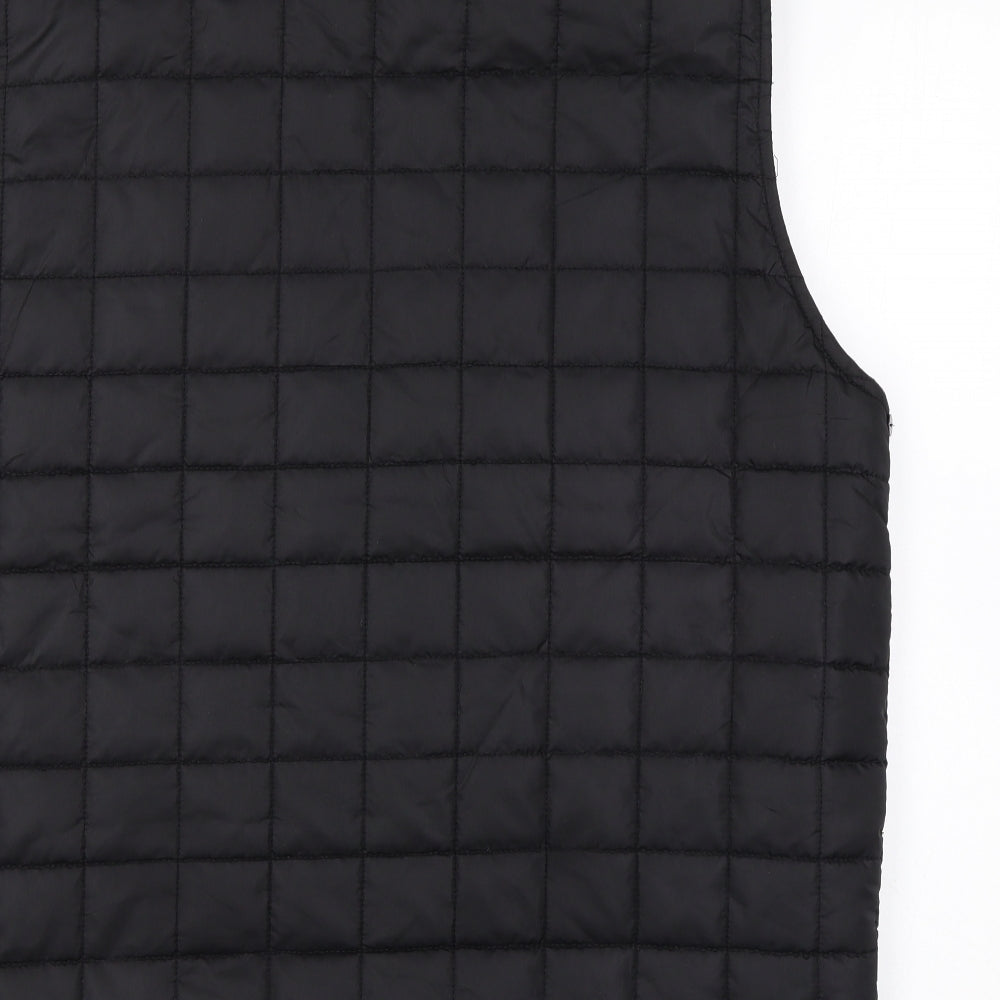 John Rocha Mens Black Gilet Coat Size L Zip