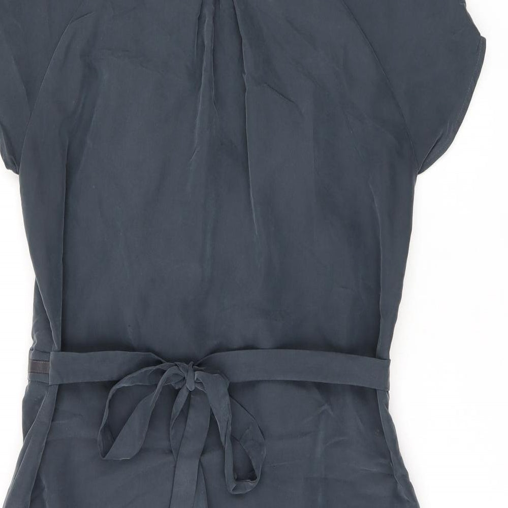 Pepperberry Womens Grey Modal Shift Size 14 Scoop Neck Button