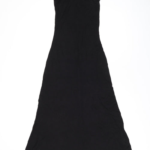 New Look Womens Black Polyester Maxi Size 8 Scoop Neck Pullover