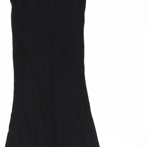 New Look Womens Black Polyester Maxi Size 8 Scoop Neck Pullover