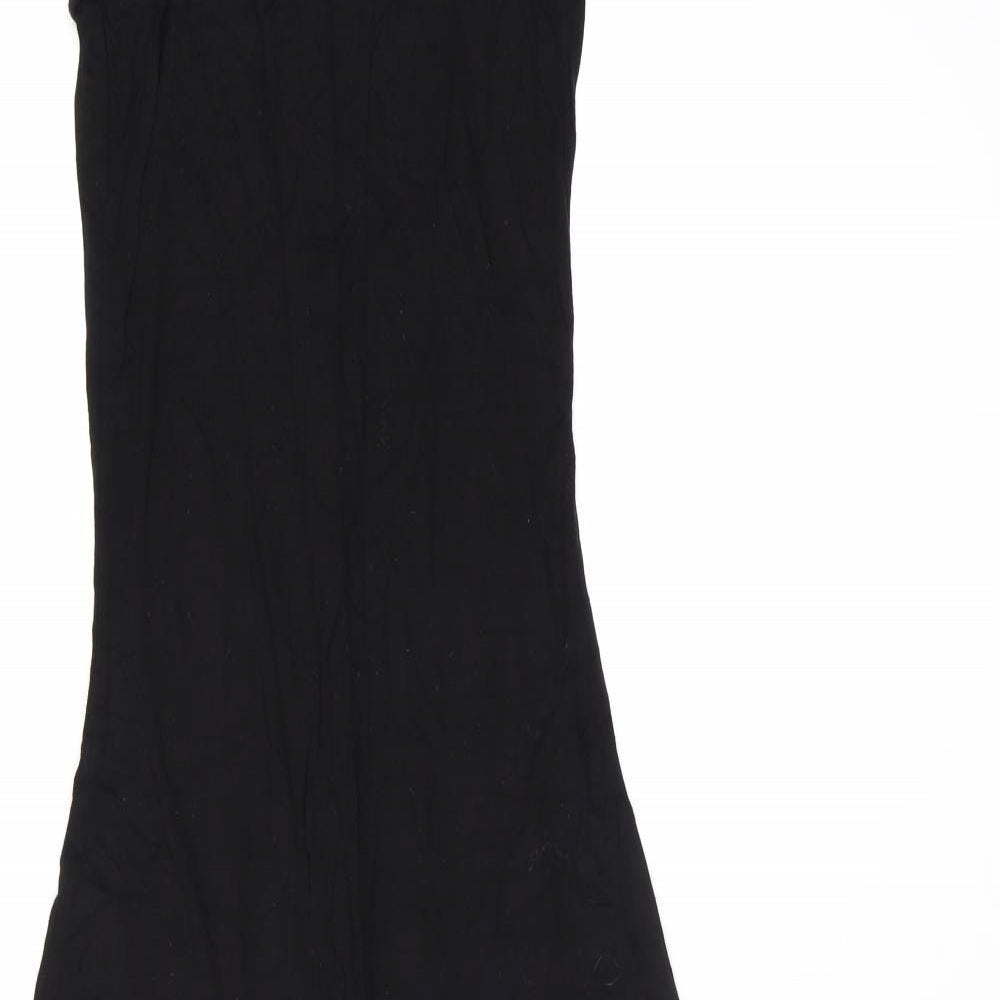 New Look Womens Black Polyester Maxi Size 8 Scoop Neck Pullover