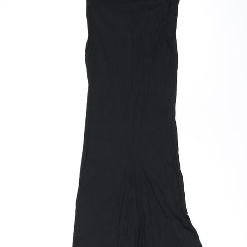 AllSaints Womens Black Polyester Bodycon Size 8 Cowl Neck Pullover