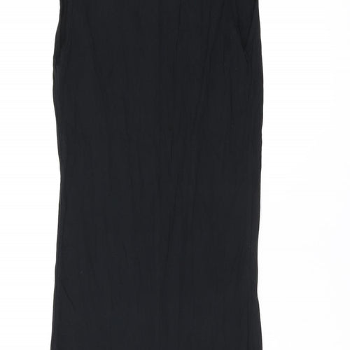 AllSaints Womens Black Polyester Bodycon Size 8 Cowl Neck Pullover