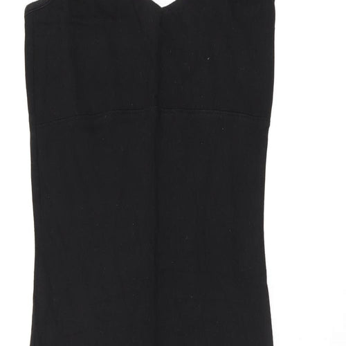 ASOS Womens Black Polyester Bodycon Size 8 V-Neck Pullover
