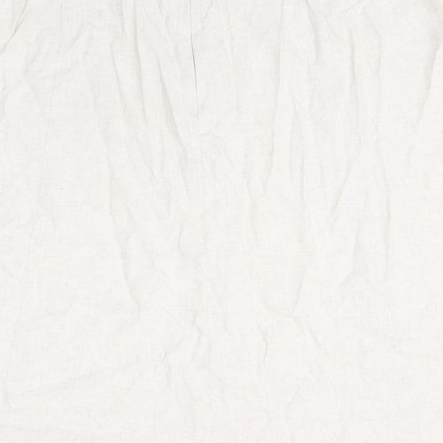 Marks and Spencer Womens Beige Viscose Swing Skirt Size 20 Zip