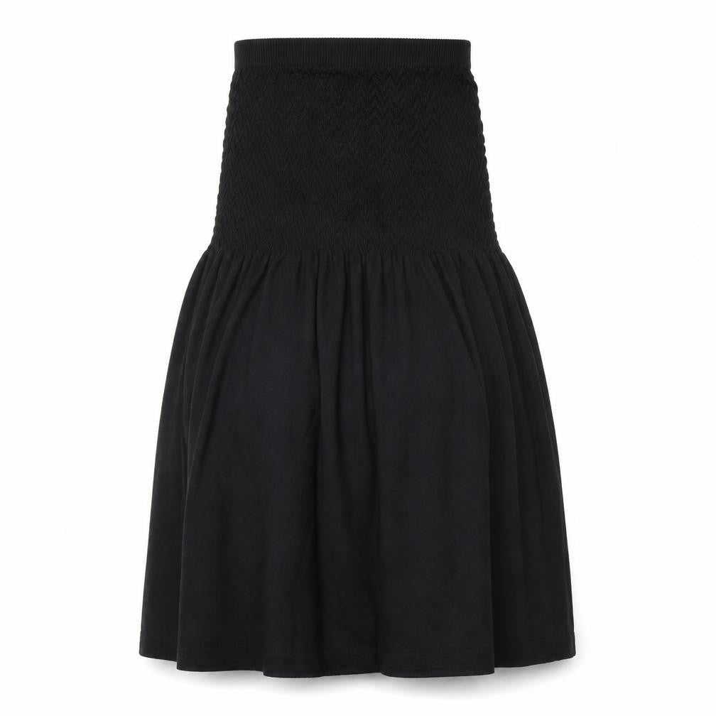 Front view of Ocean Club women’s black modal mini, size UK 12, off the shoulder pullover