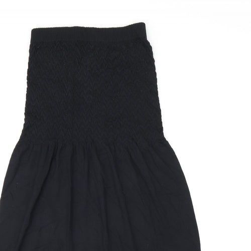 Ocean Club Womens Black Modal Mini Size 12 Off the Shoulder Pullover