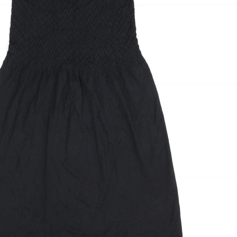 Ocean Club Womens Black Modal Mini Size 12 Off the Shoulder Pullover