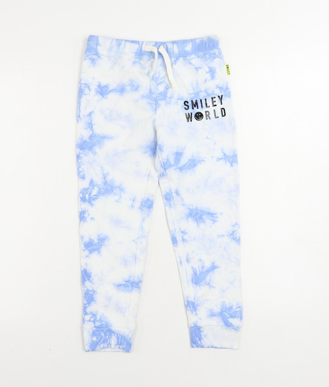Marks and Spencer Girls Gold Solid Cotton Cami Pyjama Pants Size 6-7 Years Drawstring - Tie Dye