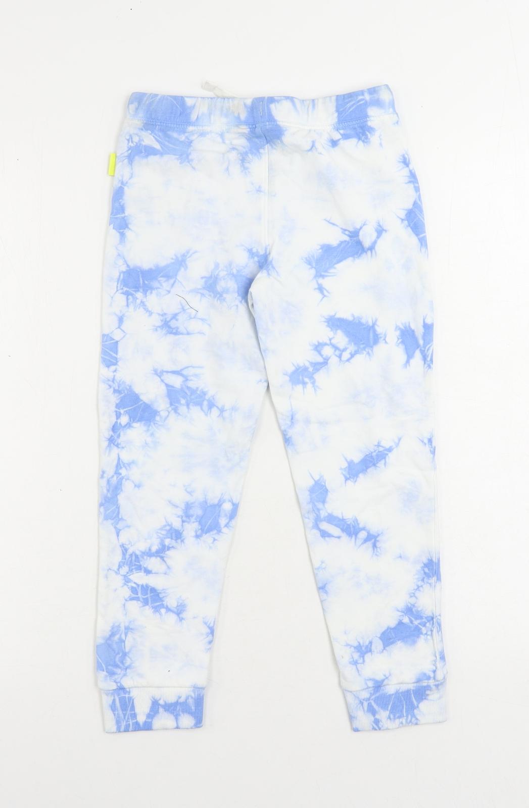 Marks and Spencer Girls Gold Solid Cotton Cami Pyjama Pants Size 6-7 Years Drawstring - Tie Dye